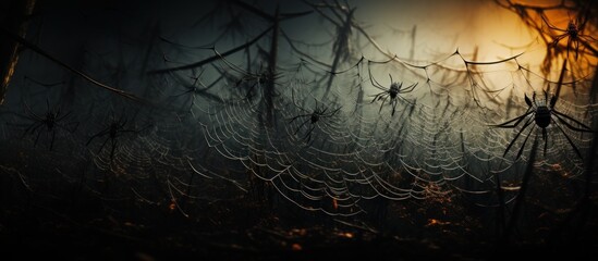 Spiders and Webs in Dark Forest