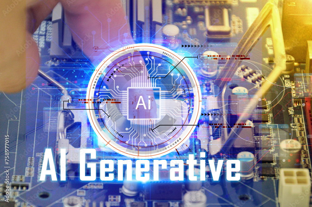 Poster the power of ai elevates your business communications. provide intelligent answers to complex questi