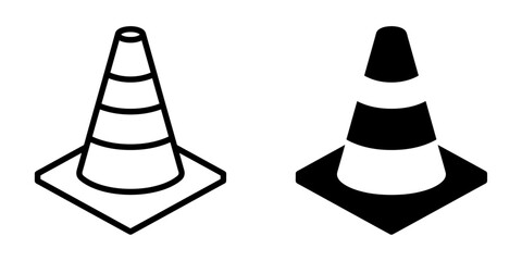 ofvs554 OutlineFilledVectorSign ofvs - traffic cone vector icon . isolated transparent . black outline filled version . AI 10 / EPS 10 . g11897