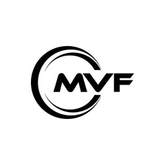MVF letter logo design with white background in illustrator, cube logo, vector logo, modern alphabet font overlap style. calligraphy designs for logo, Poster, Invitation, etc.