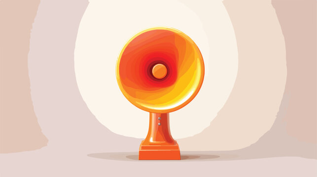 illustration icon of metallic orange loudspeaker