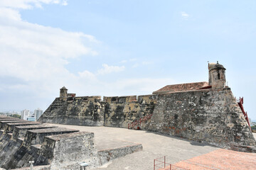 Interior del Castillo San Felipe de Barajas, Cartagena de Indias, Colombia. Destino turístico en...