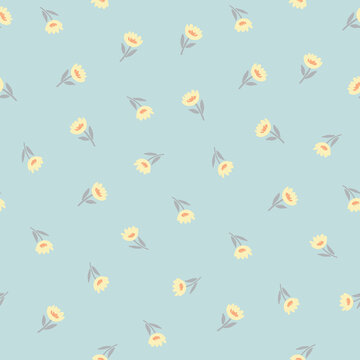 Floral seamless pattern. Vector illustration for card, banner, invitation, social media post, poster, mobile apps, advertising.