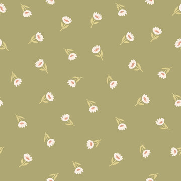 Floral seamless pattern. Vector illustration for card, banner, invitation, social media post, poster, mobile apps, advertising.