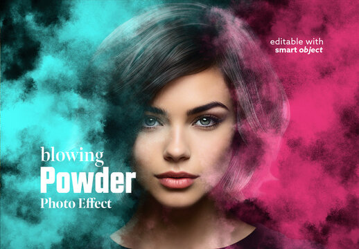 Powder Blowing Photo Effect