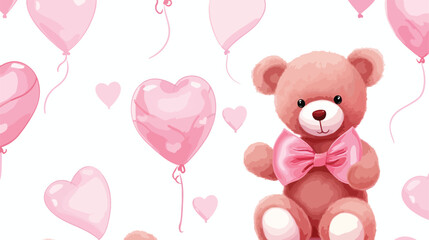 label of girl teddy bear and ribbon with its a girl