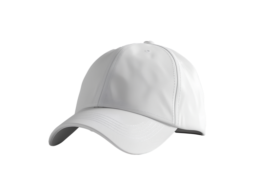white baseball cap mockup isolated on transparent background