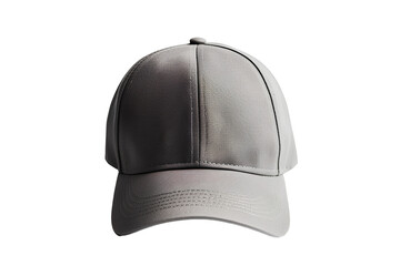 grey baseball cap isolated on transparent background