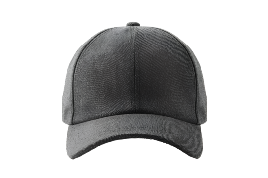 grey baseball cap isolated on transparent background