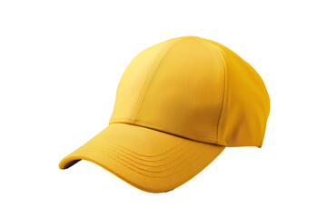 yellow baseball cap isolated on transparent background