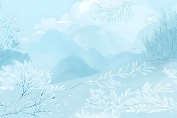 Fototapeta na wymiar calm blue pastel background illustration tranquil soothing, gentle delicate, light airy calm blue pastel background