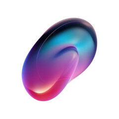 3D abstract shape. Minimalist 3d geometric abstract shape.