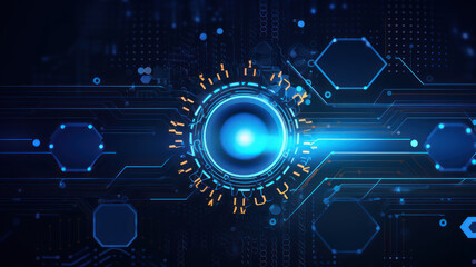 Obraz premium Abstract techno gear background with geometric colorful gear wheels. Space for gear text. Vector gears modern mechanism industrial . Technology gears