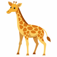 Obraz premium giraffe, mascot, pet, cartoon, pretty, cute, draw, art, wildlife, character, vector, illustration