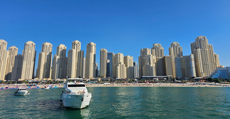 Beautiful shots of the Dubai skyline in the Marina district