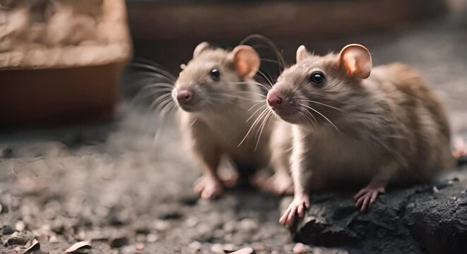 Rat in a city.