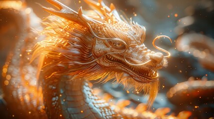 Fiery Dragon Close-Up