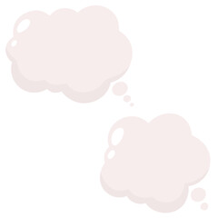 Speech bubbles, text balloons in cartoon flat style. Vector isolates.