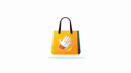 Shopping Bag with Hand icon Vector Design. Shopping