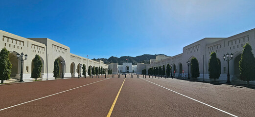 wonderful views of the palace of the Sultan in Oman