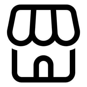recommend clip art: Store icon in outline style. Simple marketplace vector illustration — pixel-perfect icon
