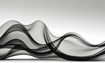 Ultra-Realistic 3D Smoke Wave Minimalist Art
