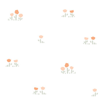 Floral seamless pattern. Vector illustration for card, banner, invitation, social media post, poster, mobile apps, advertising.