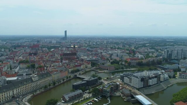 Beautiful Panorama Wroclaw Sky Tower Wroclaw Aerial View Poland