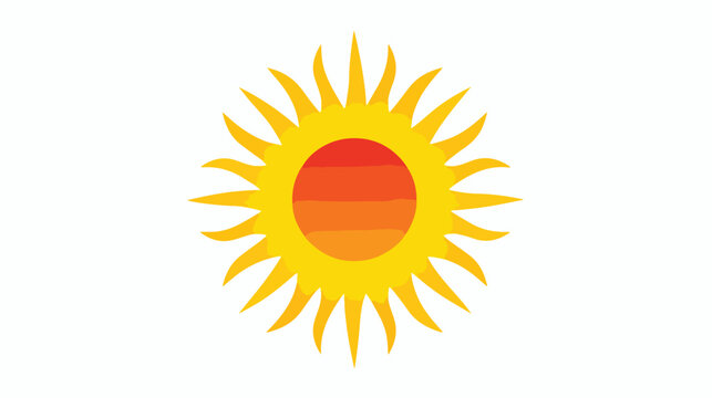 summer sun drawing icon  flat vector