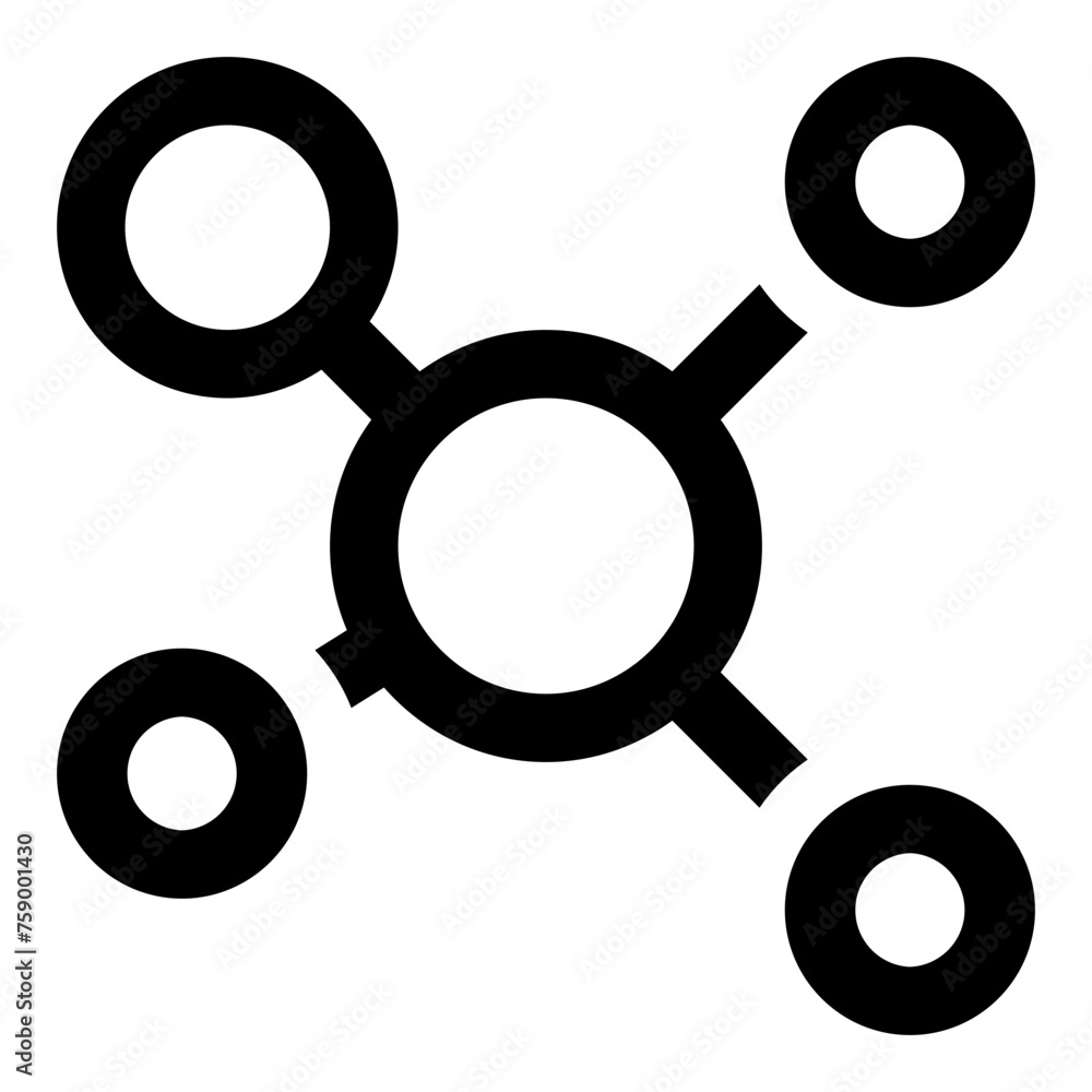 Poster network spread icon in outline style. simple connection vector illustration — pixel-perfect icon