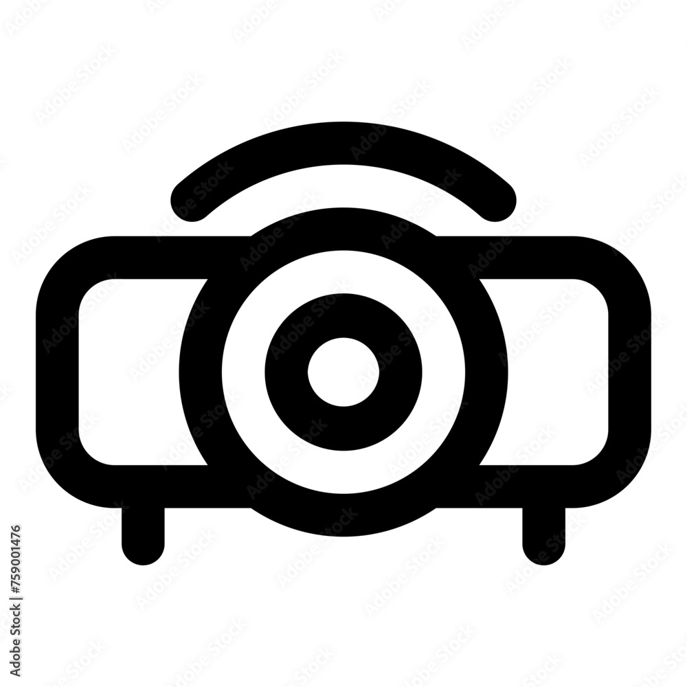 Poster projector icon in outline style. simple lcd hardware vector illustration — pixel-perfect icon