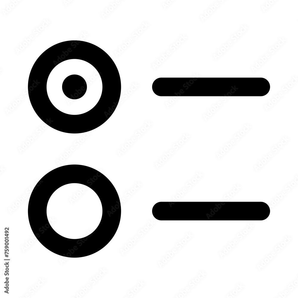 Poster radio button icon in outline style. simple option symbol vector illustration — pixel-perfect icon