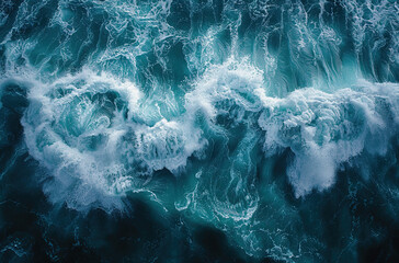 Top view of sea. Created with Ai