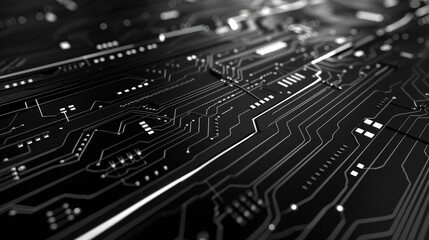 Fototapeta na wymiar Abstract futuristic circuit board background. High computer, technology processor banner, AI