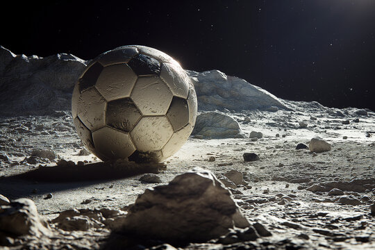 Soccer Ball on the Lunar Surface