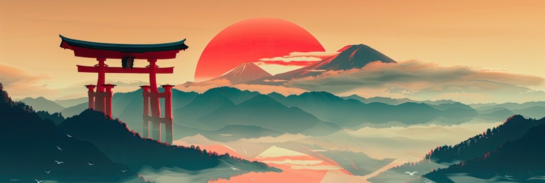 Fototapeta minimalist japan background wallpaper Japanese design minimalist style