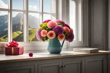 flowers in the window