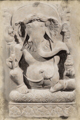 Ganesh illustration. Induism religion - elephant god, Indian traditional culture