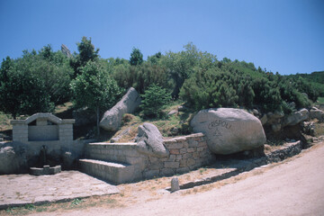Fototapeta na wymiar Source Crispoli Monte Limbara Gallura, Sardinia, Italy