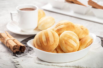 Delicious and nutritious almojabanas or pandebono, a food based on cassava flour and cheese