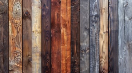 A rustic wood grain texture highlights the inherent beauty and diverse patterns of different wood types, with subtle variations in color and grain enhancing warmth and texture. - obrazy, fototapety, plakaty