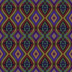 Geometric ethnic oriental ikat seamless pattern traditional design for background, carpet, wallpaper, clothing, wrapping, batik, fabric, vector illustration embroidery style.