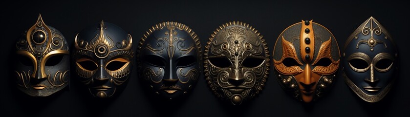 Masks adorned with intricate patterns and symbols a nod to the mystical energy of the lunar eclipse