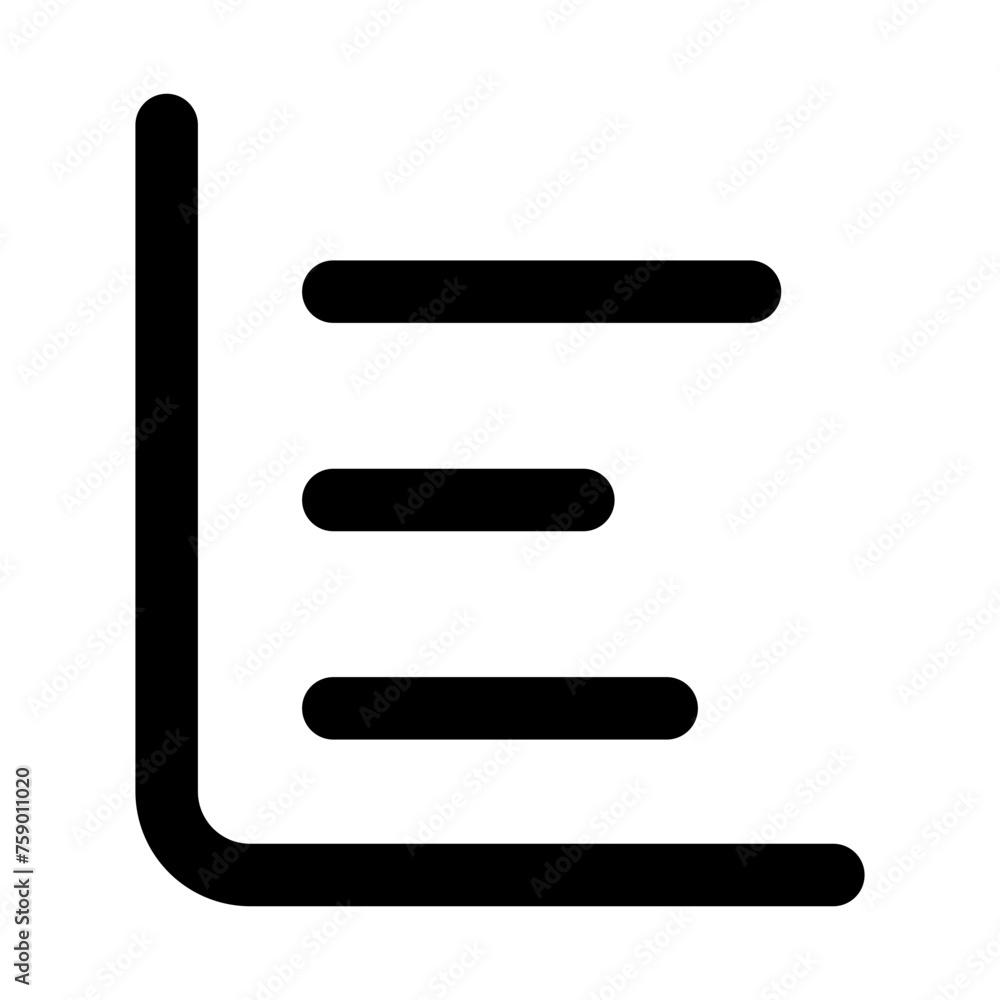 Aufkleber chart icon in outline style. simple statistic symbol vector illustration — pixel-perfect icon