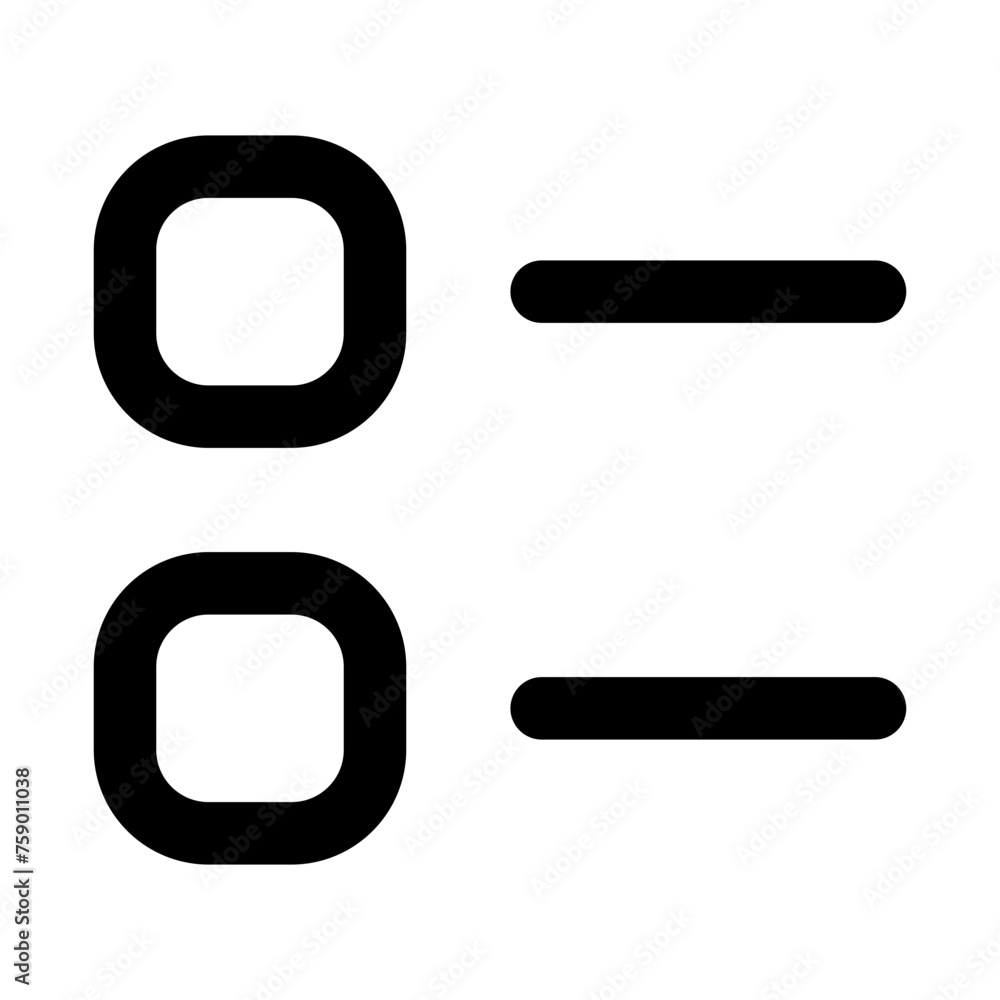 Poster checkbox icon in outline style. simple option symbol vector illustration — pixel-perfect icon