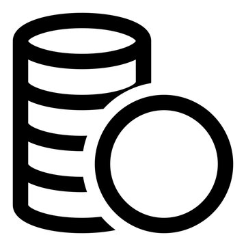 recommend clip art: Coins icon in outline style. Simple pennies vector illustration — pixel-perfect icon