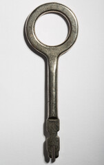 Macro close-up of a vintage skeleton key.