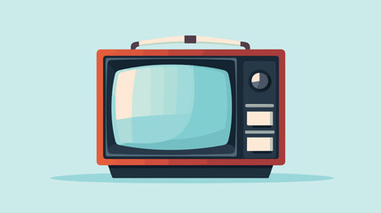 TV icon flat vector isolated on white background 