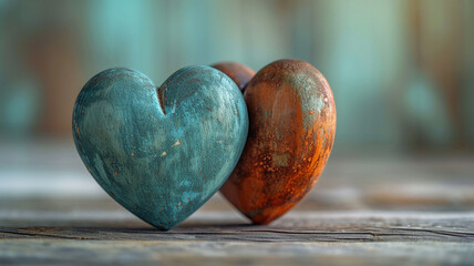 Fototapeta premium Wood carving of love