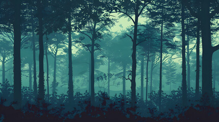 dark forest background illustration